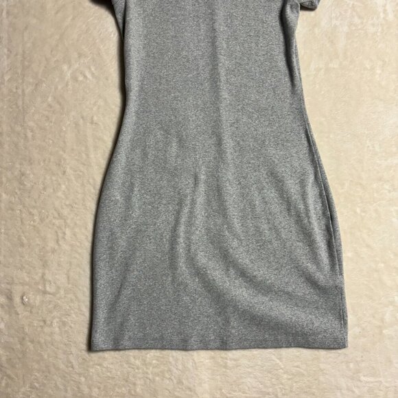 TNA Women Homestretch Highline Dress Size Large Gray Stretch Rib Artizia Bodycon - Picture 4 of 12
